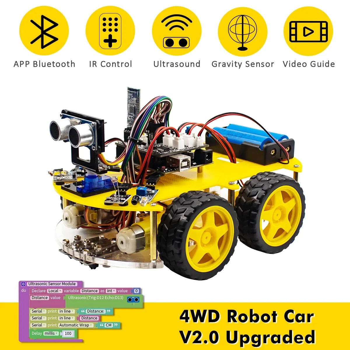 StemZone 4WD Smart Robot Car Kit
